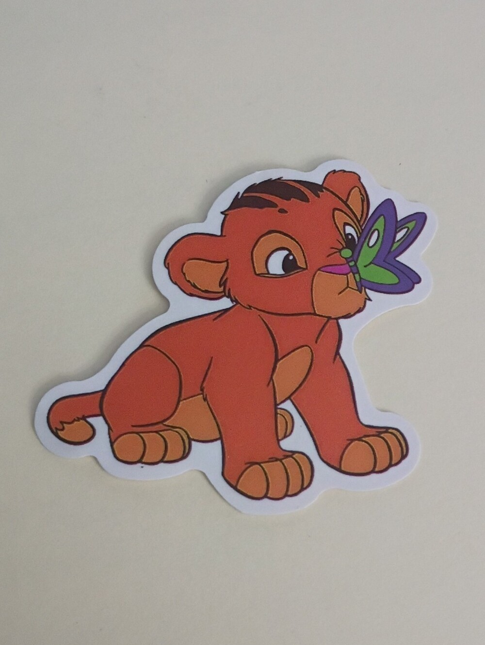10/$10 Stickers Decal - The Lion King Baby Simba & Butterfly On Nose - Disney